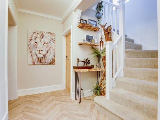 The stylish entrance way sets the tone for the property.