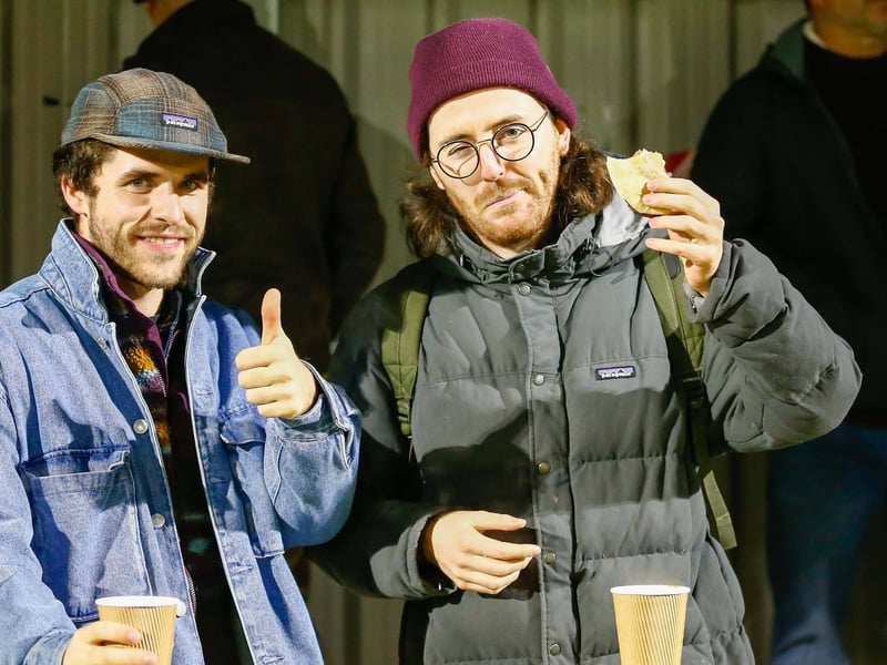 Travelling Mansfield fans at Sutton Utd. Pic: Chris Holloway / The Bigger Picture.media