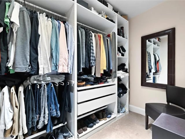 One of two dressing rooms in the property