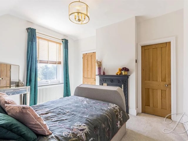 Each bedroom offers plenty of room for furniture while maintaining a fresh, clean aesthetic.