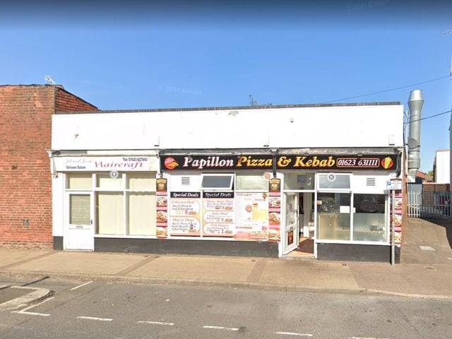 Papillon Pizza on Newgate Lane, Mansfield. Last inspected on April 27, 2023.