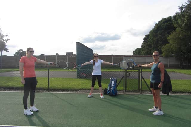 Players take to the court at Mansfield Tennis Club once again.