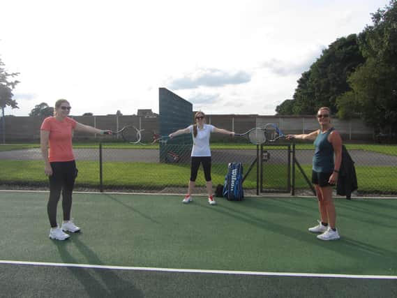 Players take to the court at Mansfield Tennis Club once again.