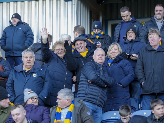 Stags fans at the Boxing Day match against Northampton Town.