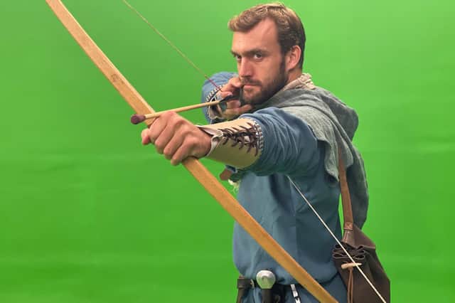 Dominic Le Moignan will feature in An Arrow Through Time, which has been described as the ‘world’s first ever interactive holographic movie’.