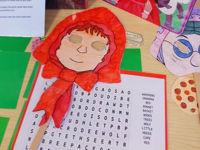 Little Red Riding Hood was just one of the old favourite stories featured in the story sacks