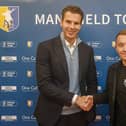 Mansfield Town CEO David Sharpe welcomes new signing Louis Reed.
