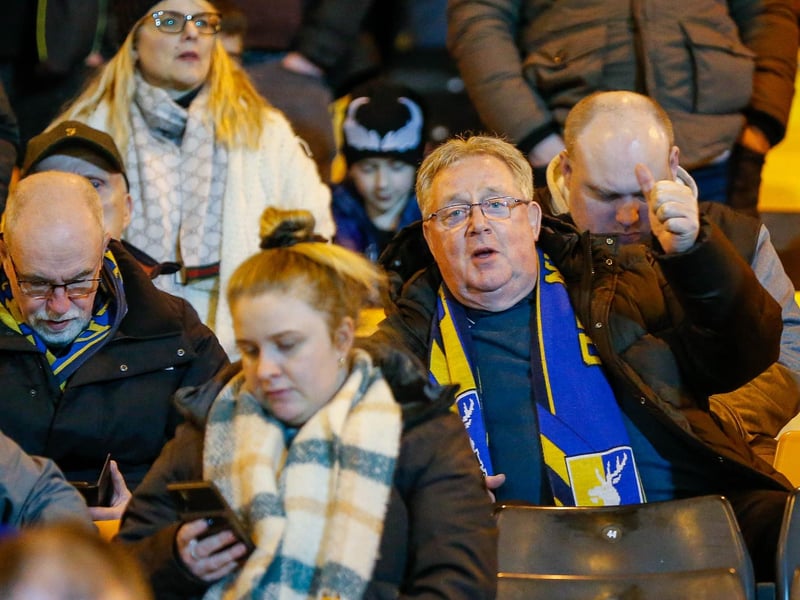 Mansfield Town fans ahead of the 3-1 defeat at Port Vale.