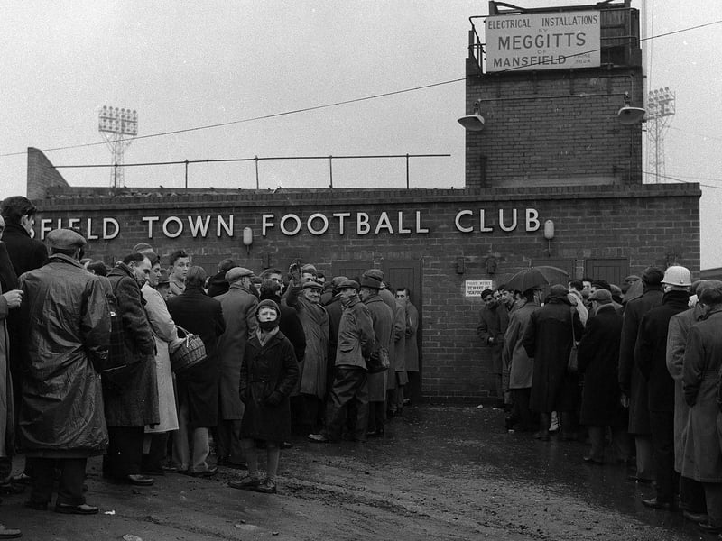 1962 sees these big queues gather outside Field Mill.