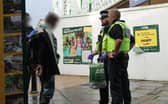 Five wanted suspects were arrested and charged as plain-clothed officers joined a high-visibility day of action in Mansfield town centre