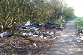 Fly-tipping has increased around Mansfield by almost a third