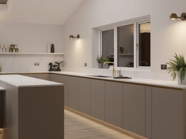 The dining kitchen boasts all you need to display your culinary skills.