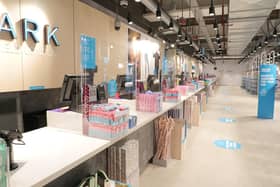 Some of the new measures in place at Primark's Westfield store in London.