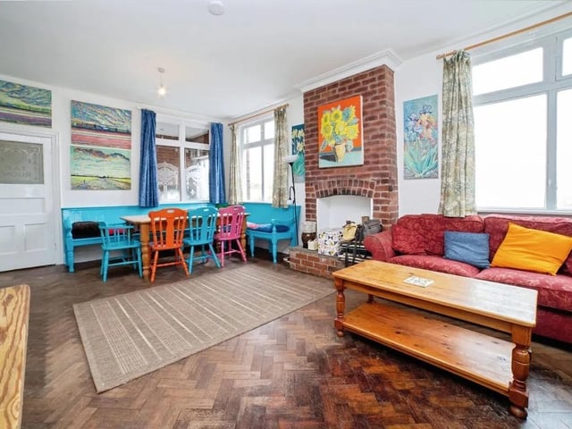 The bright and light property boasts two reception rooms.