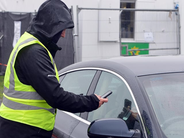 Visitors must keep their windows down at all times, unless collecting or returning the test kit, to avoid germs spreading.