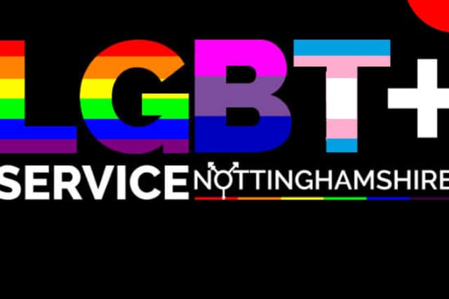 The charity, LGBT+ Service Nottinghamshire, that Keelan and the salon are supporting.