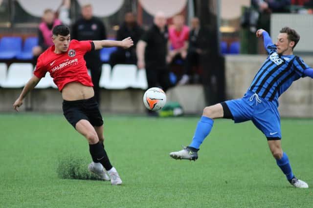 Eastwood's Charlie Marzano in action against Long Eaton United last month.