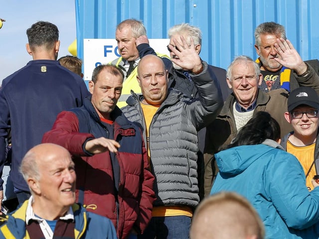 Mansfield Town fans ahead of the victory at Barrow.