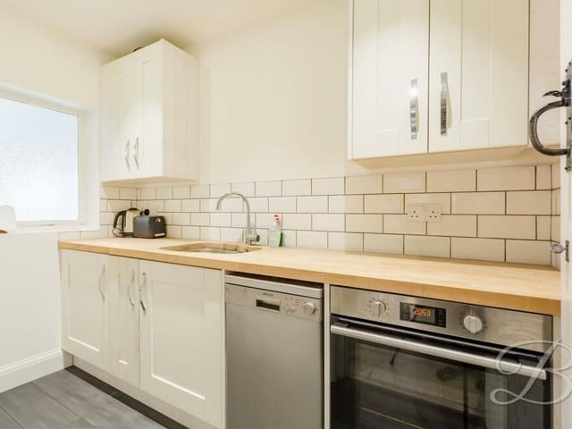 Next to the kitchen is this handy laundry room, which comes with a top-of-the-range Worcester Bosch boiler and plumbing for two washing machines.