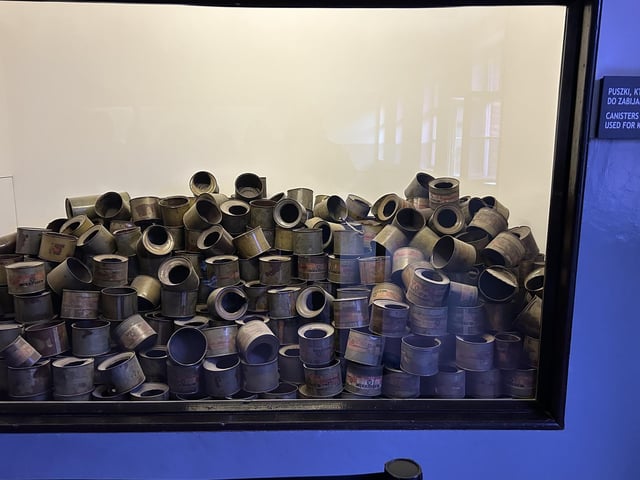 Zyklon B canisters – the gas that was used on prisoners