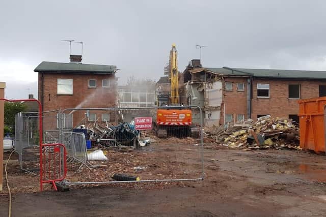 The demolition of the former Kirklands Residential Care Home and Day Centre in Kirkby five years ago. Now the land could be used for new housing. (PHOTO BY: totalreclaims.com)