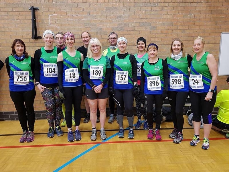 This ladies' Harriers team gather ahead of an event, but do you know who they are?