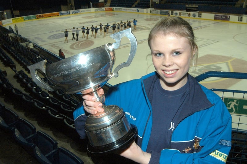 Mansfield skater Chloe Alvey pictured before leaving with the Synchronized Skating Team before  for the Junior World Championships in Finland in 2006.