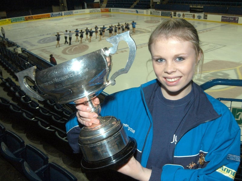 Mansfield skater Chloe Alvey pictured before leaving with the Synchronized Skating Team before  for the Junior World Championships in Finland in 2006.