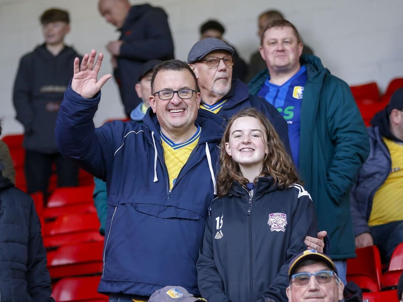 Mansfield Town fans at the defeat to Walsall.