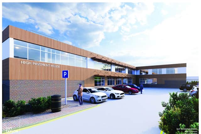 An artist's impression of how the completed High Pavement House business hub will look.