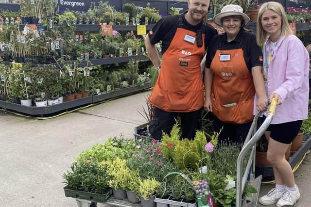 Plants were donated by B&Q.