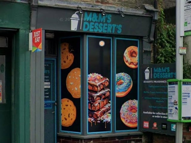 M&M's Desserts on Outram Street, Sutton. One review said: "We tasted your desserts for the first time today, we had American style pancakes, churros, and donuts. "Everything was perfect, very generous fillings, generous chocolate sauces, ice cream, everything absolutely delicious, and amazing. "Highly recommended."