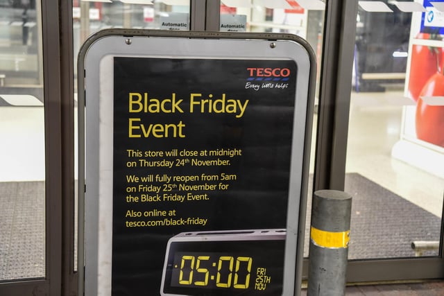 Black Friday Sales at the Tesco Superstore in Sheffield, South Yorkshire in 2016 where the store closed at midnight to prepare and reopened at 5am.
