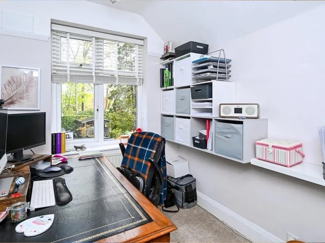 One of the bedrooms is currently used as a home office.
