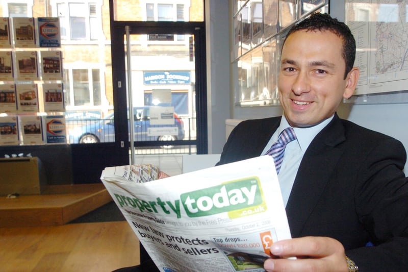 Anthony Kerrigan, President of Doncaster estate Agents Society, relaxes at his premises on Netherhall Road in 2008