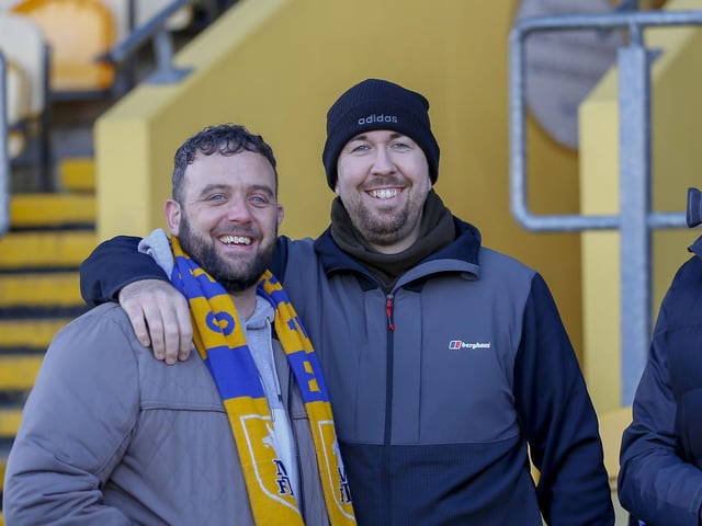 Mansfield Town fans ahead of the victory over Notts County.