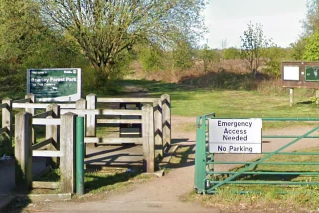 A man was arrested after being caught with drugs and a weapon in Brierley Forest Park. Photo: Google