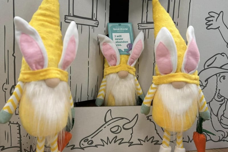The business sells gonks for all occasions, including Easter-themed gonks for spring time decoration.