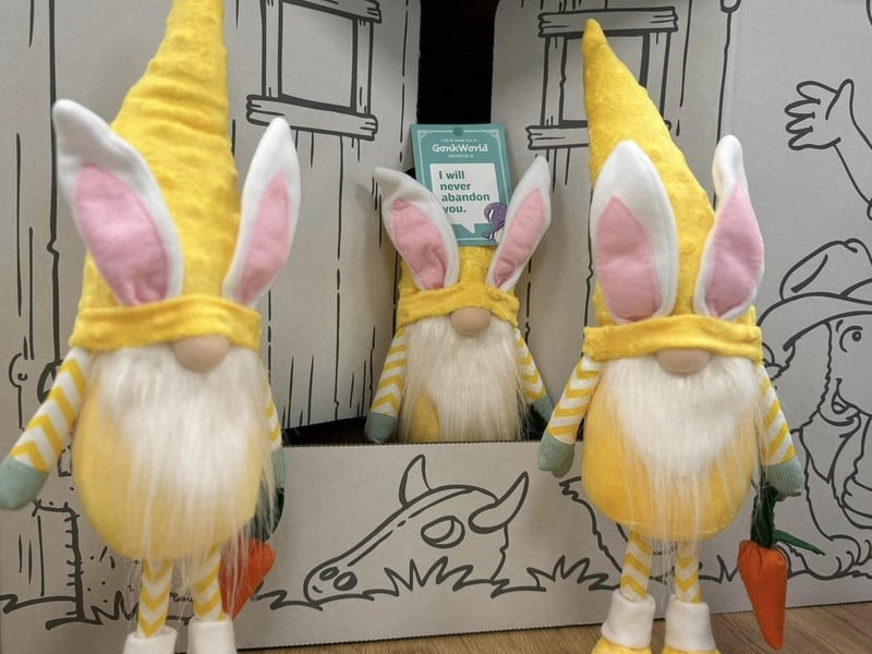 The business sells gonks for all occasions, including Easter-themed gonks for spring time decoration.