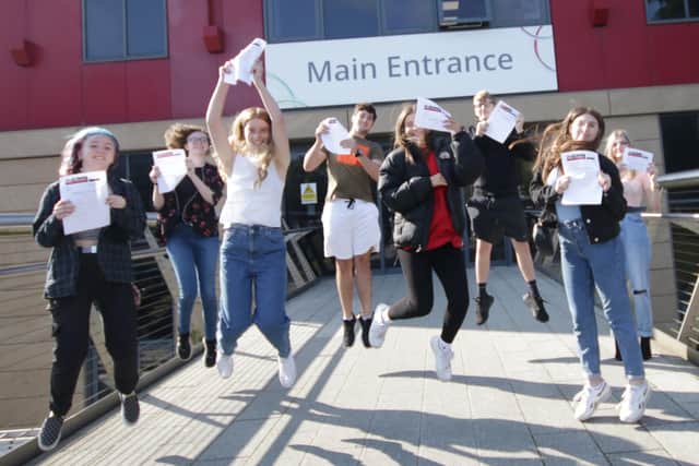 West Notts College students were jumping for joy with their grades