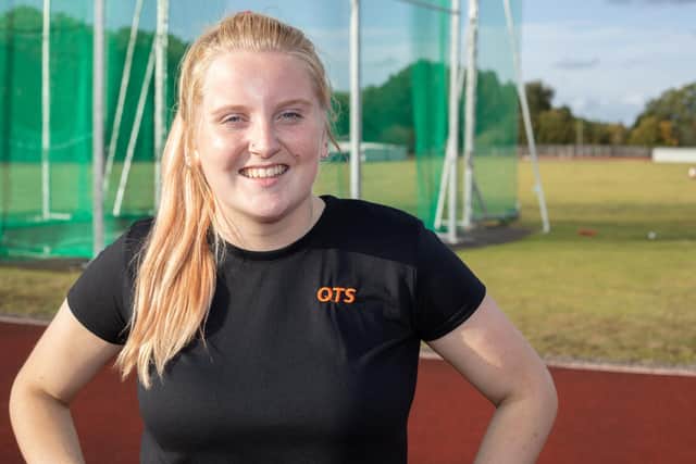 Hammer thrower Charlotte Payne is one of the young athletes to have benefited from the QTS support