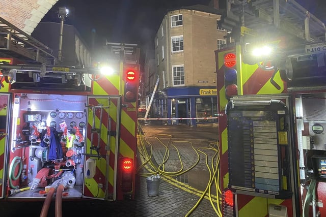 Eight appliances were tackling the blaze at its height