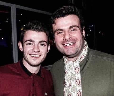 Sam Fisher pictured with Richard McHugh, the chairman of In Sam's Name group.