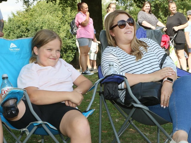 Daisy and Jennie Jennison picked out a good spot.