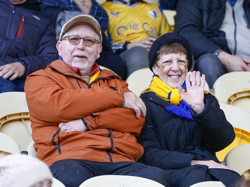 Mansfield Town fans enjoy the 2-0 win over Newport County.