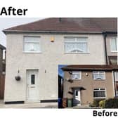 External insulation, before and after 