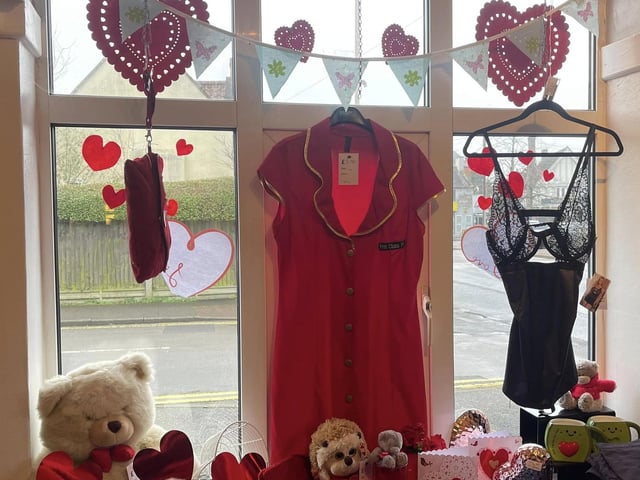 Keen to support the seasons and reflect themes, the shop currently has a Valentine's display.