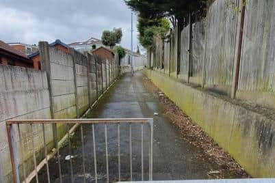 Police swooped on alleyways off Holly Road in Forest Town.