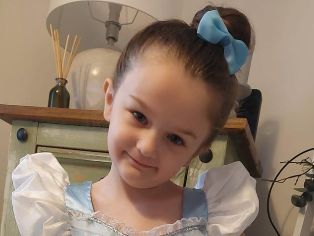 5-year-old Willow from Ravensdale as Cinderella