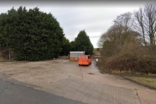 The entrance to the site in Bilsthorpe.